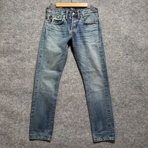 RRL Double RL Jeans Mens 29x30 Slim Fit Selvedge Denim Made in USA Japan Woven